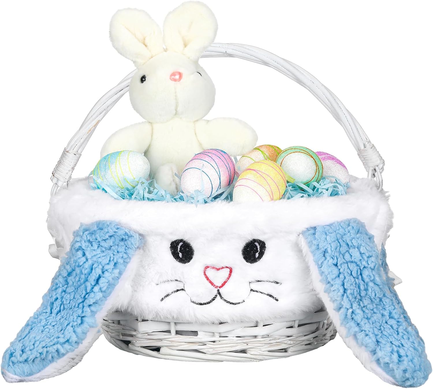 Amazon.com: Menkxi Personalized Floppy Ear Easter Basket Set for Kids ...