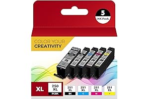 Canon PGI-250XL and CLI-251XL 5 Color Value Pack (250 and 251 Ink Cartridges)