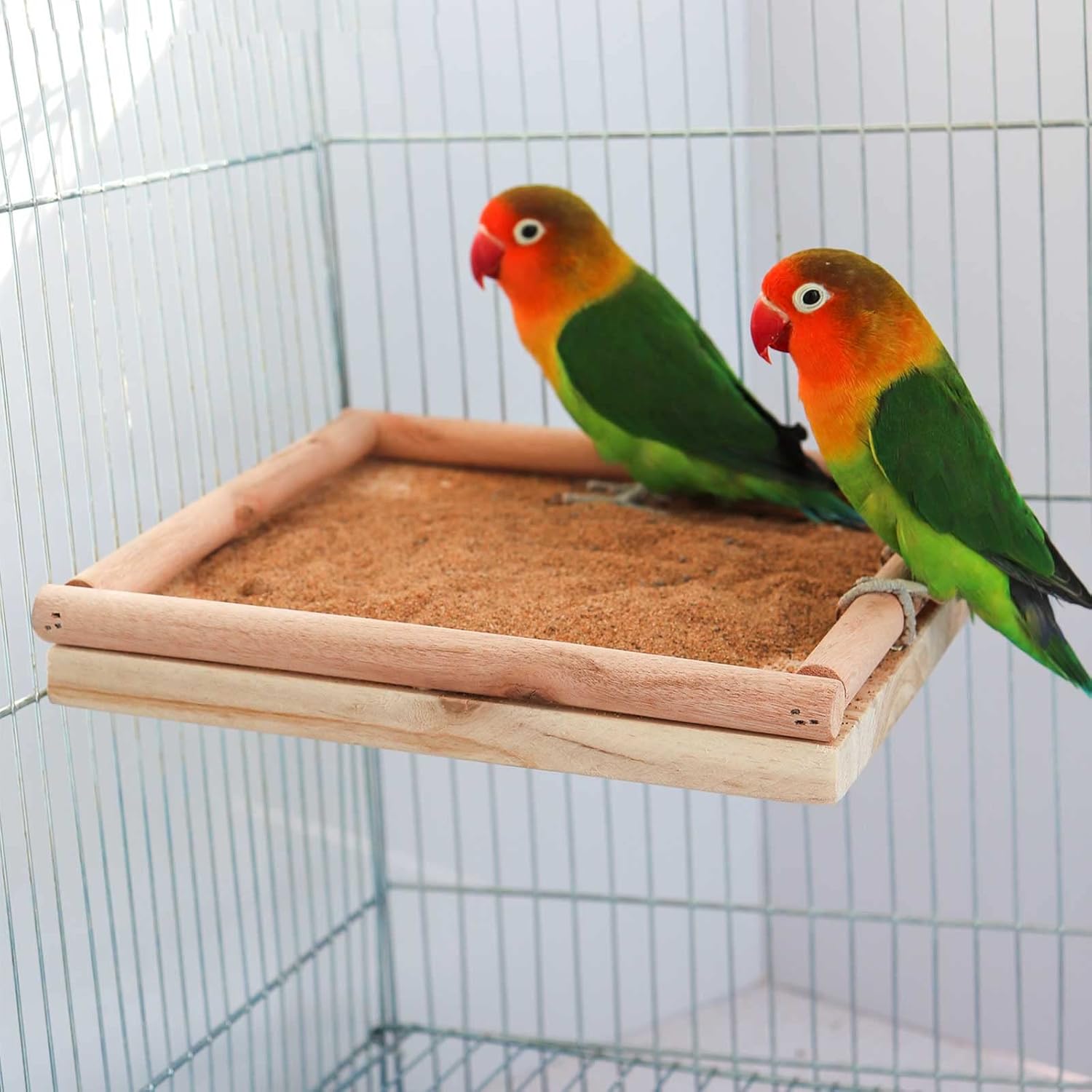 Naturholz-Schaukel Für Wellensittiche & Papageien - Kletter-Spielzeug Mit Baumwollseil