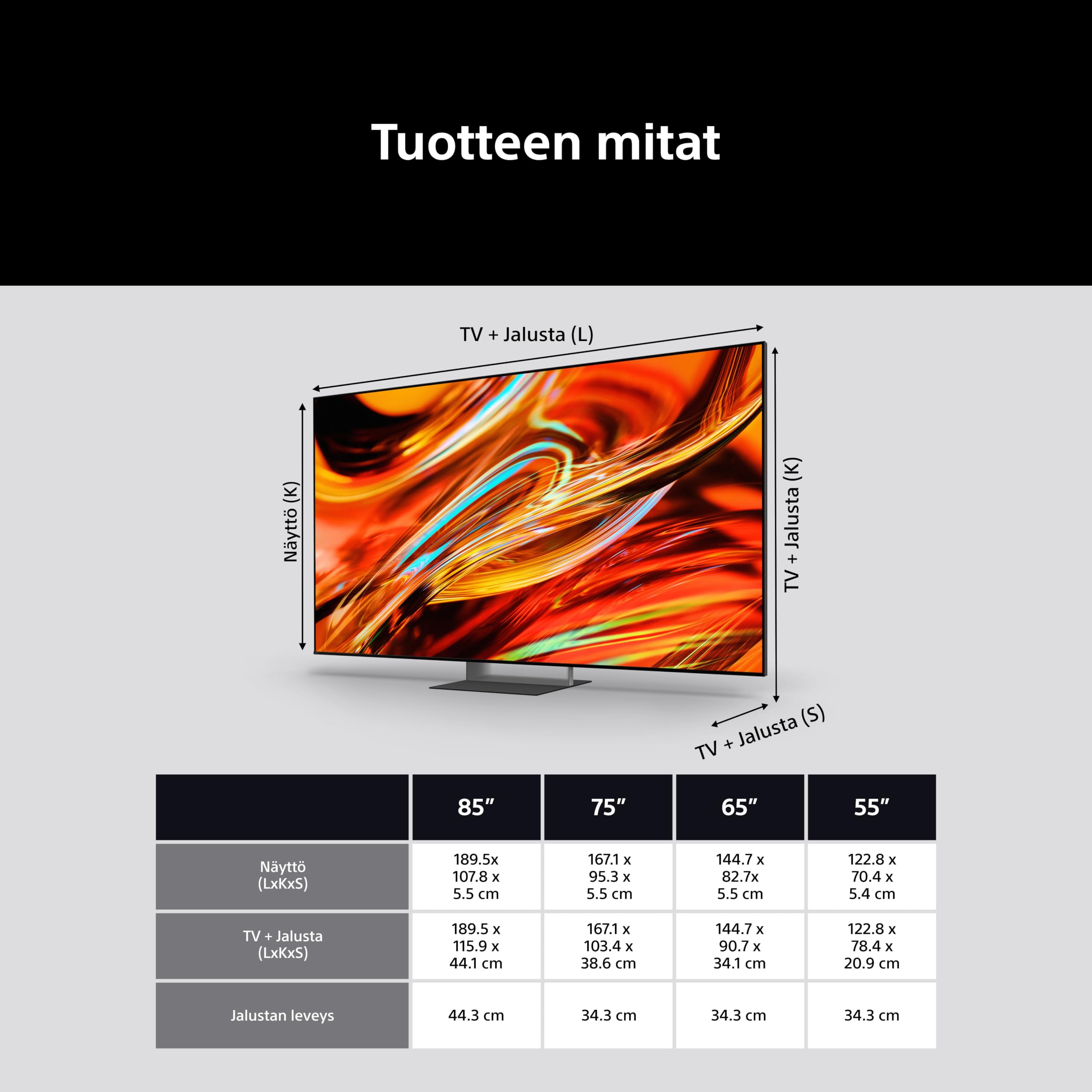 Sony BRAVIA 7 II True RGB 55 Inch TV, 4K Smart TV (Google TV), RGB LED, XR Processor with AI Technology, 120hz Television with Dolby Vision/Atmos, PS5 compatibility, 55XR75M2, 2026 Model