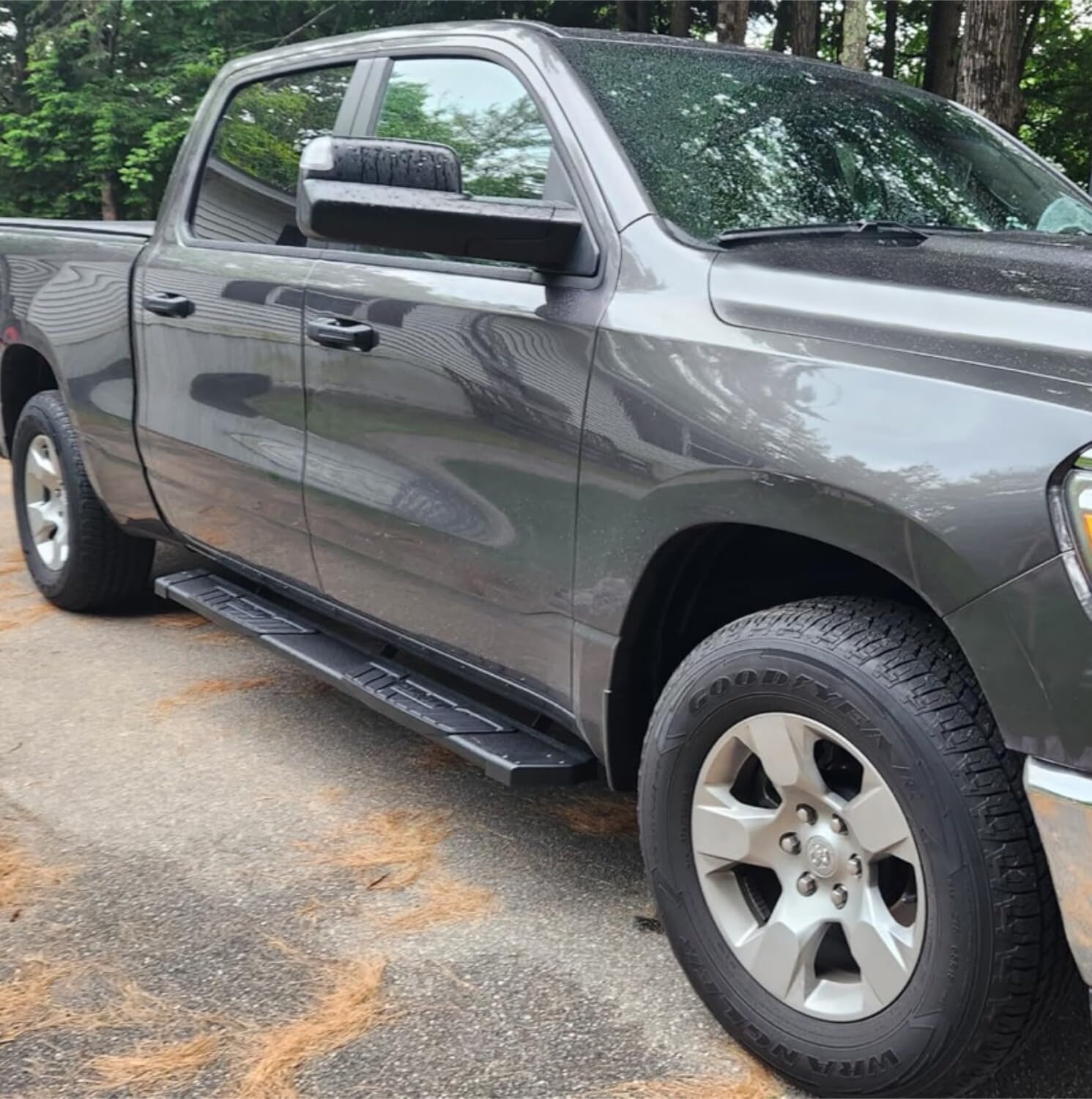 COMNOVA Aluminum Running Boards Compatible with 2009-2018 Dodge Ram 1500 Crew Cab, 2010-2024 Ram 2500 3500 Crew Cab(Incl. 2019+ Classic Model). 6.5 Inch Side Steps, Black Step Bars Nerf Bars.