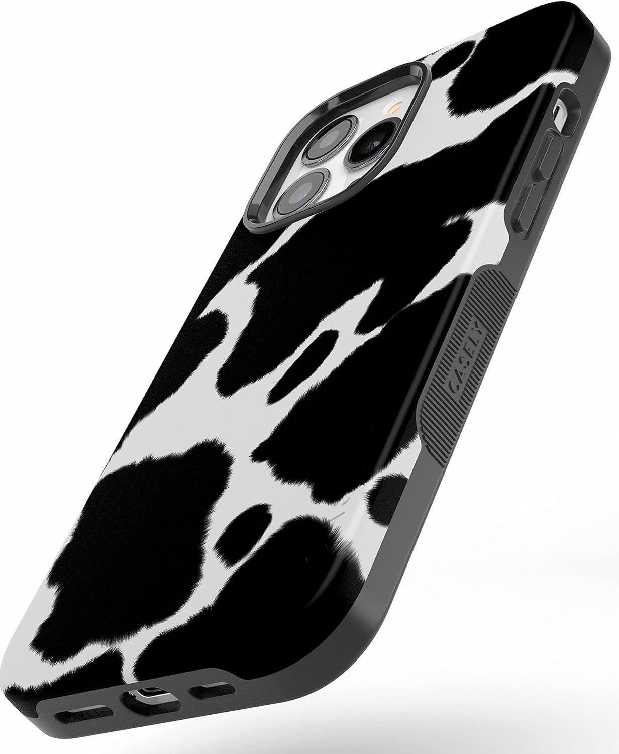 Casely iPhone 14 Case | Current Mood | Cow Print | Bold Protective Design | Compatible with MagSafe