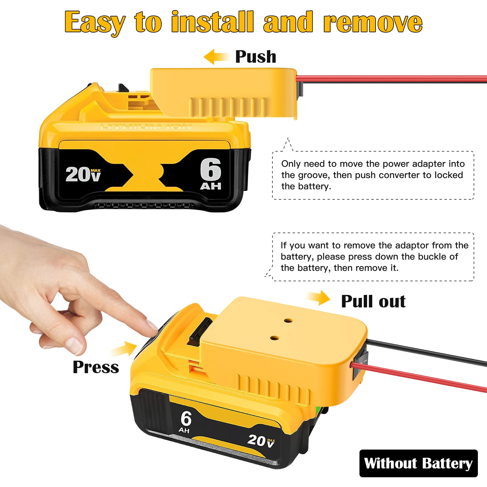 Dewalt Battery Inverter Kzrecct 20V To 12V Step Down Converter For