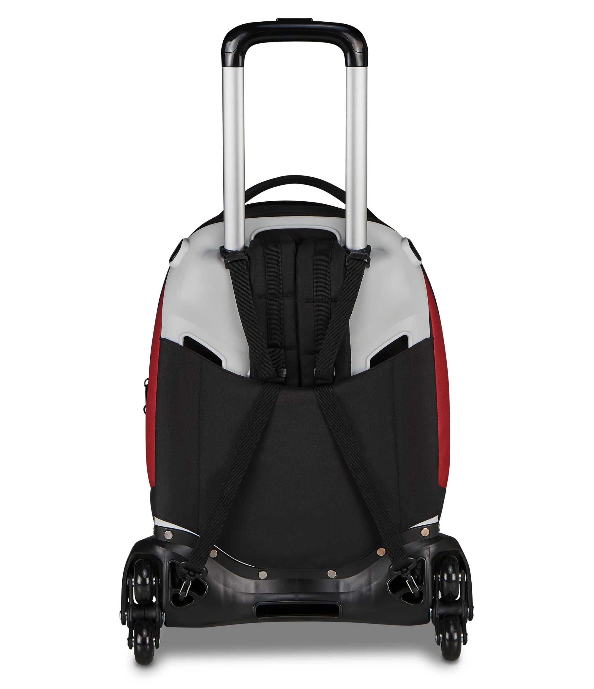 Seven Trolley Scuola Jack 3 Ruote Roma, Nero, 33 L, Scomponibile, Cross-over System, 3 in 1, Uso Zaino, Tasca frontale, Scuola elementare e media, Bambino, Ragazzo, Calcio, Prodotto ufficiale
