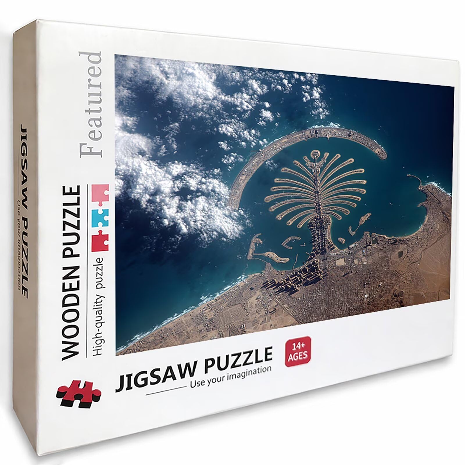 Sky Drewniane puzzle 122 x 81 cm, morskie puzzle 3000 elementów dla dorosłych z pudełkiem, napis na plecach łatwe do odróżnienia, edukacyjna wymagająca gra, letnia dekoracja, piękne prezenty, 0-7454