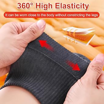 erioctry Unisex Cashmere Wool Knee Brace Pads Winter Warm Thermal Knee Warmers Sleeve for Women Men