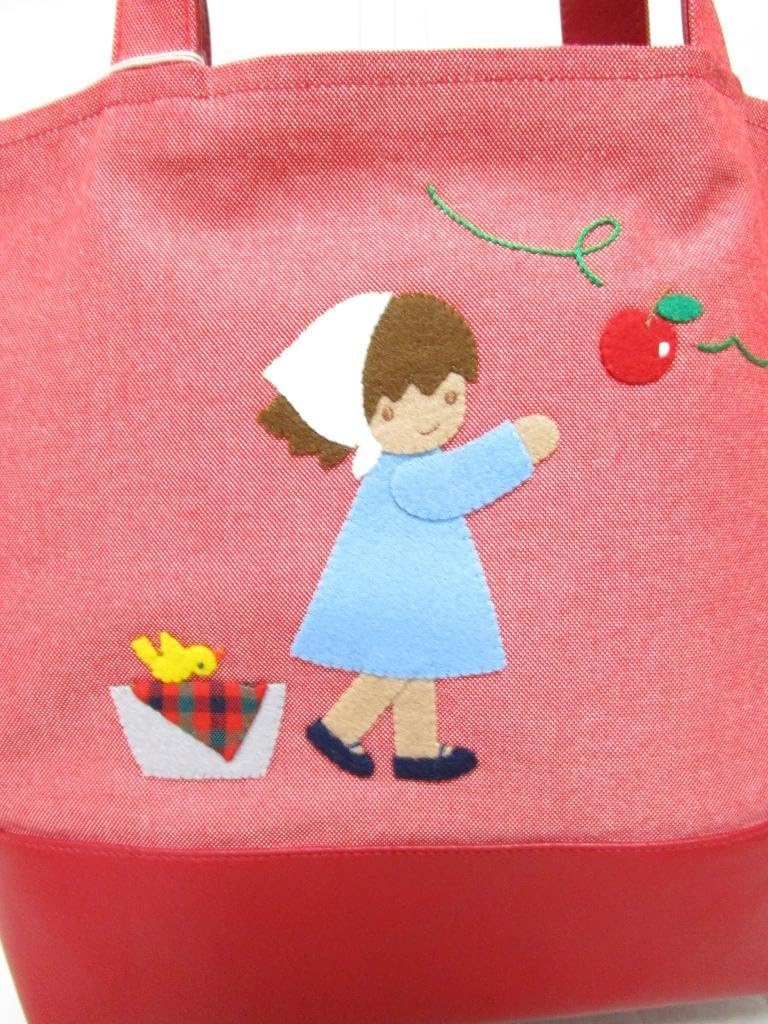 Amazon.co.jp: 込タグ付きfamiliar ファミリア デニムバッグ レッド