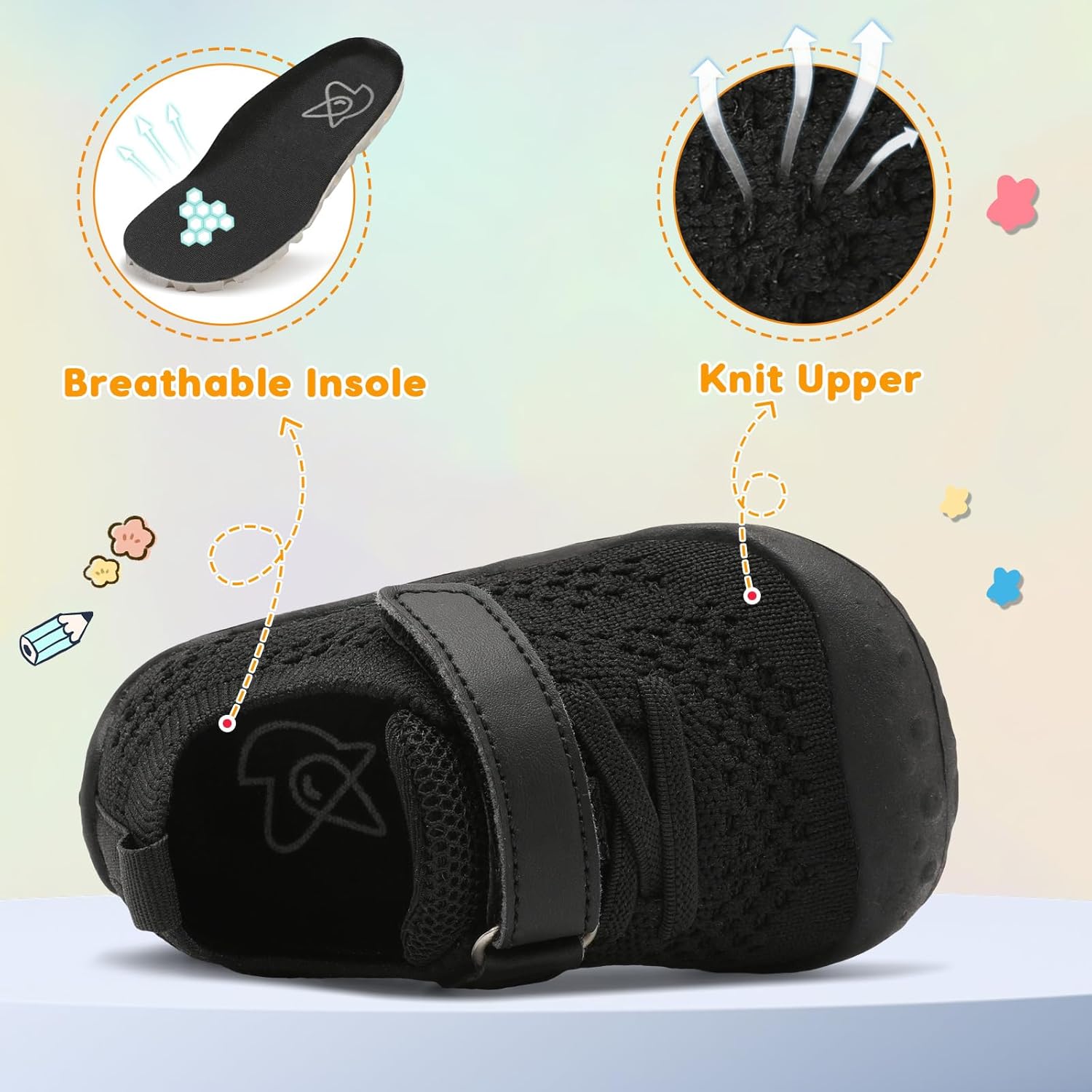 LeIsfIt Baby Shoes Girls Boys First Walking Shoes Infant Sneakers Crib Shoes Lightweight Non-Slip Shoes - Image 5