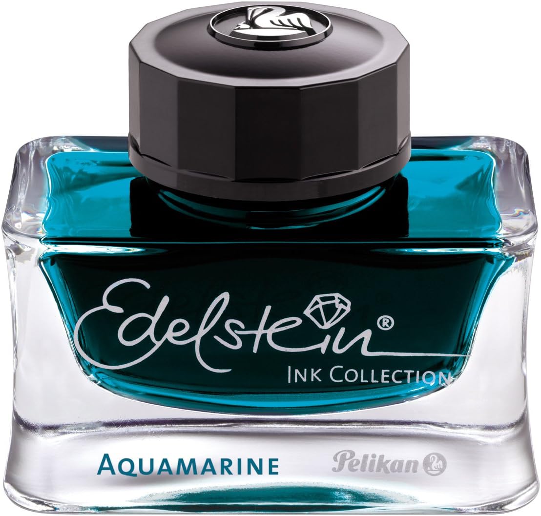 Pelikan Edelstein Bottled Ink for Fountain Pens, Aquamarine, 50ml, 1 Each (300025)