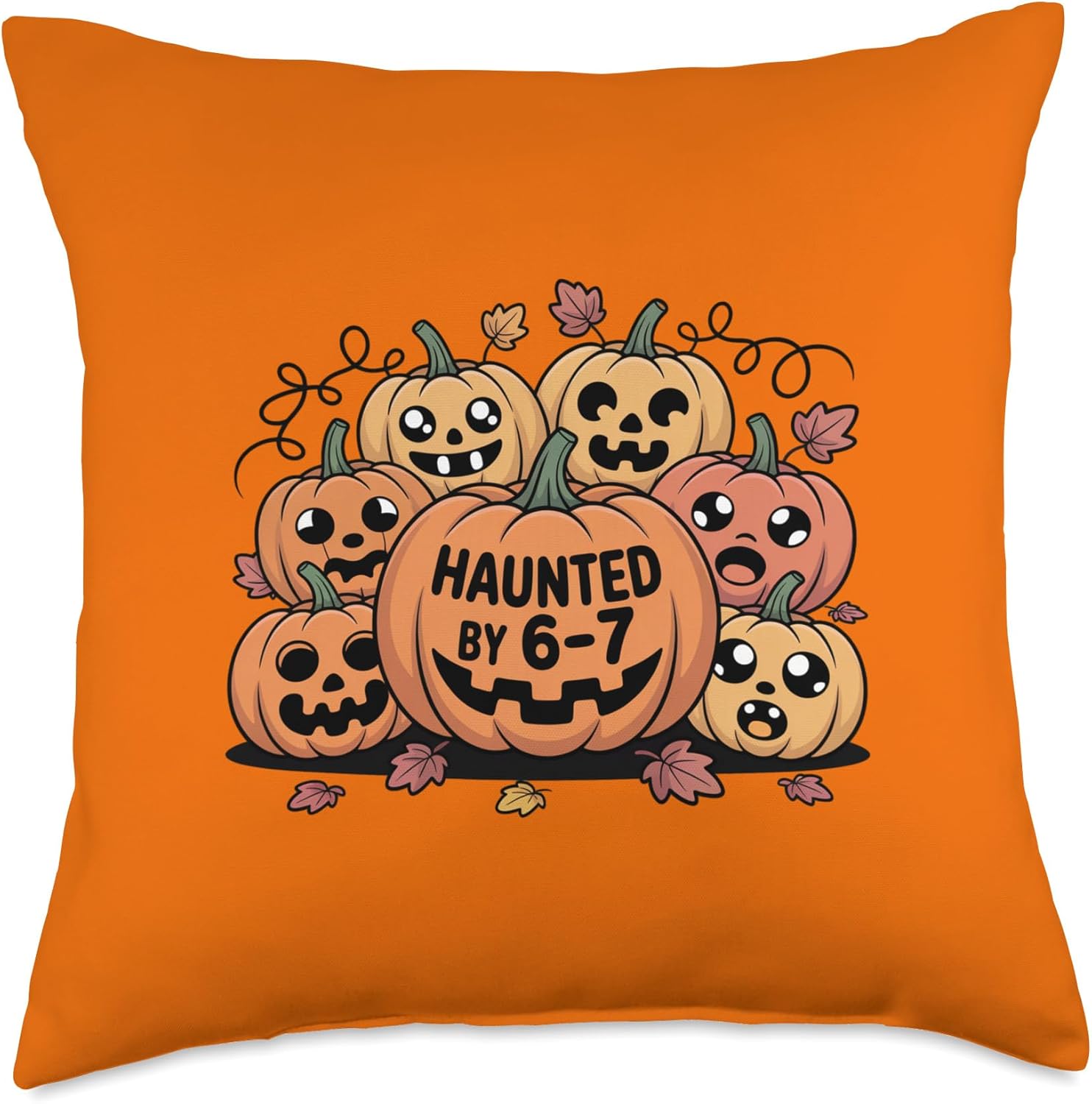 Haunted by 6 7 Throw Pillow
