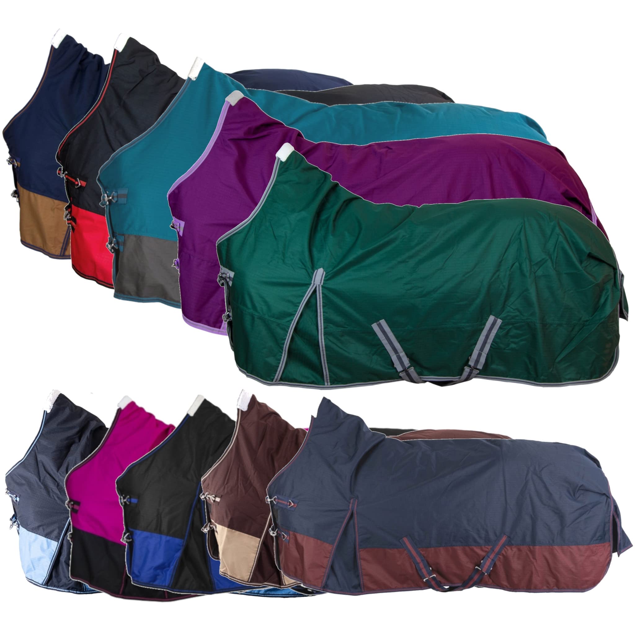 RL24 - Winterdecke High Neck 200g Füllung 600D BASICLINE pink/schwarz 85cm