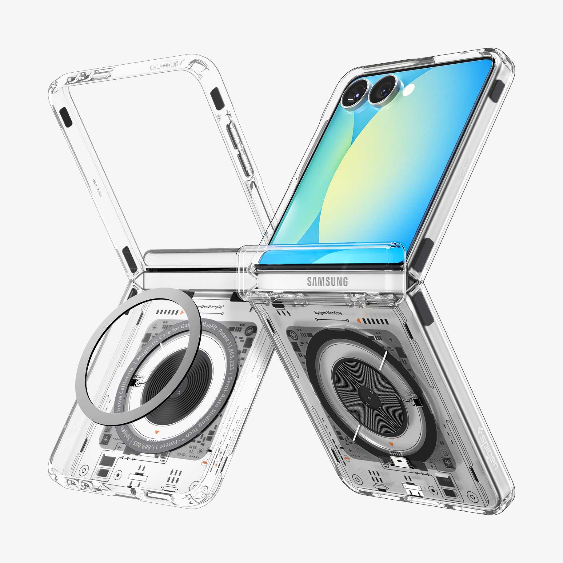 Amazon | Spigen 【Samsung 公式認定】 Galaxy Z Flip7 ケース