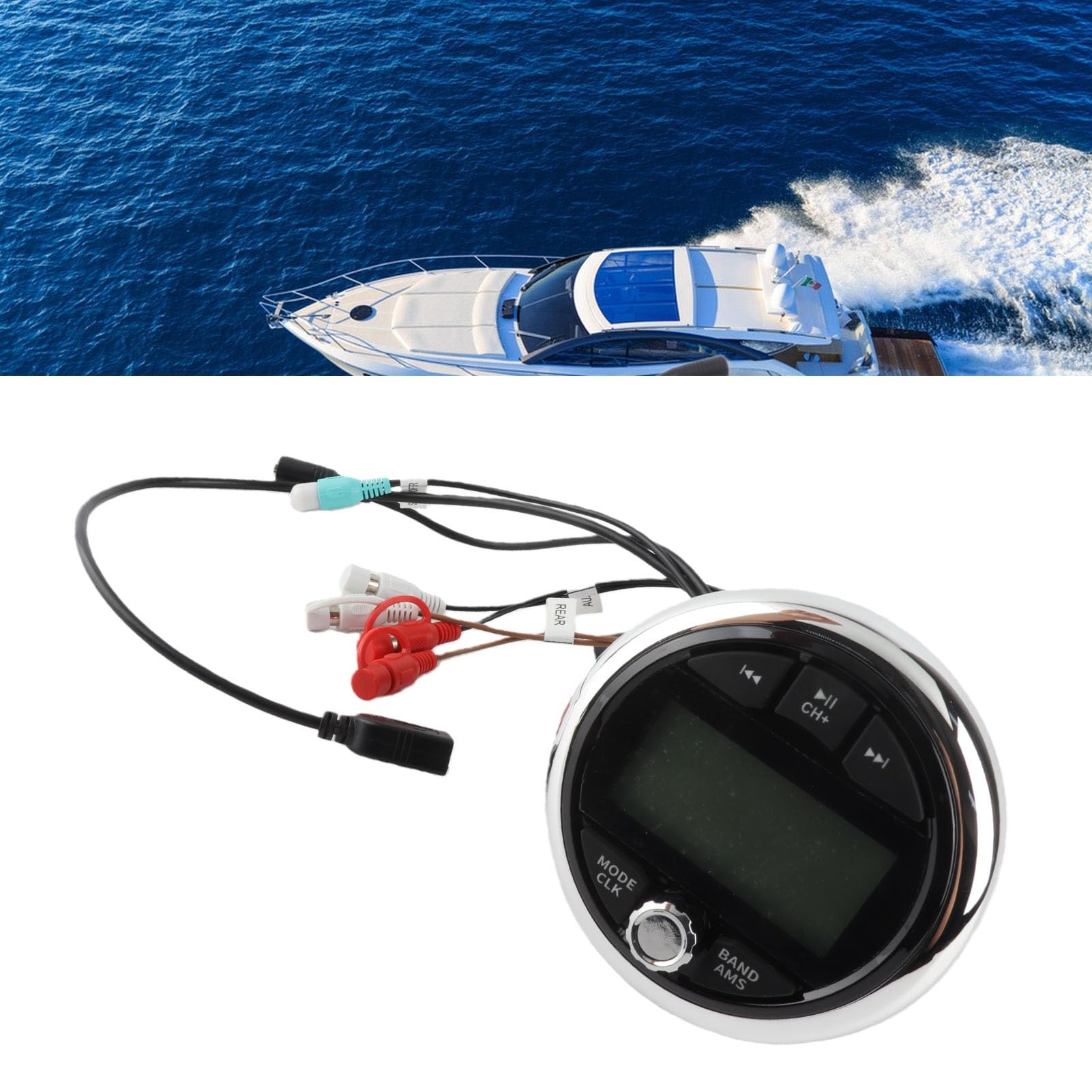 Lettore Audio Musicale per Barca MP3, Ricevitore Stereo Marino DC 12V Lettore MP3Ricevitore Musicale Audio Multimediale Digitale per Yacht RV Veicolo di Ingegneria Nave
