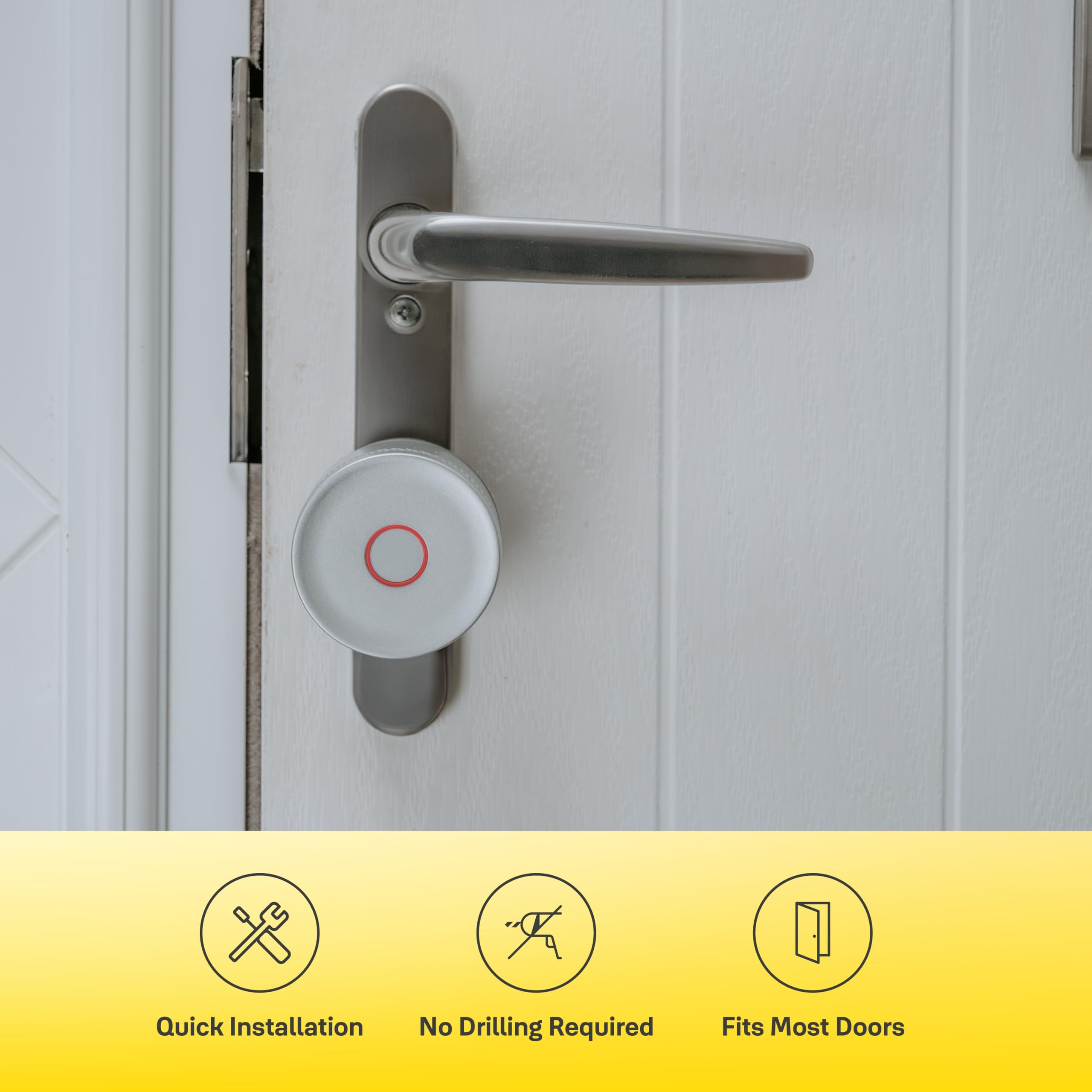 Yale Linus Smart Lock L2 Lite – Argent – 05/109100/SI-UK | Serrure de porte intelligente pour portes d'entrée | Entrée sans clé | Contrôle par application | Installation facile | Clés numériques |