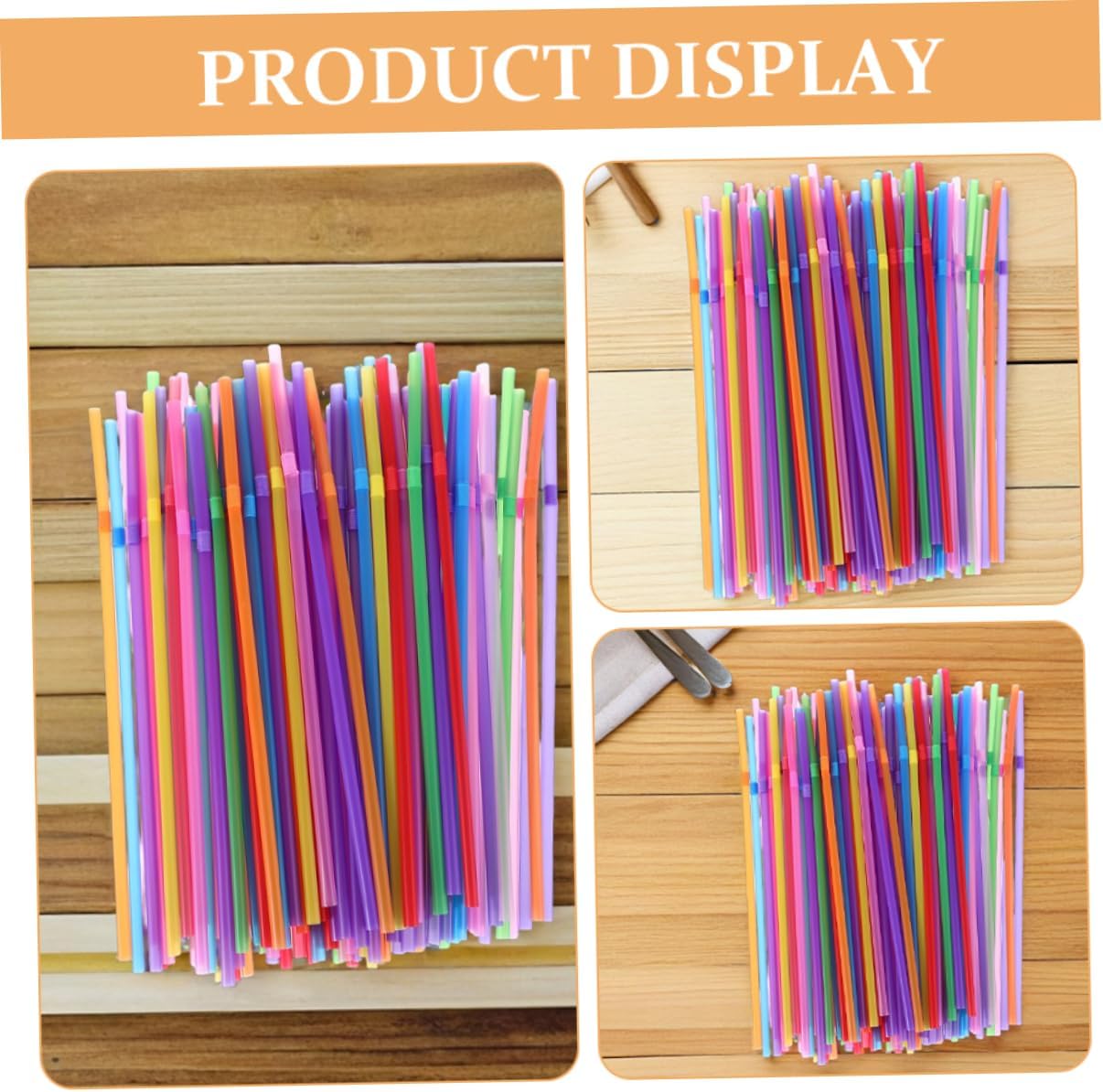 1000pcs Bendable Plastic Straws Disposable drinking straws for Parties Outdoor Gatherings and Travel for Events and Picnics for Cafes and Catering
