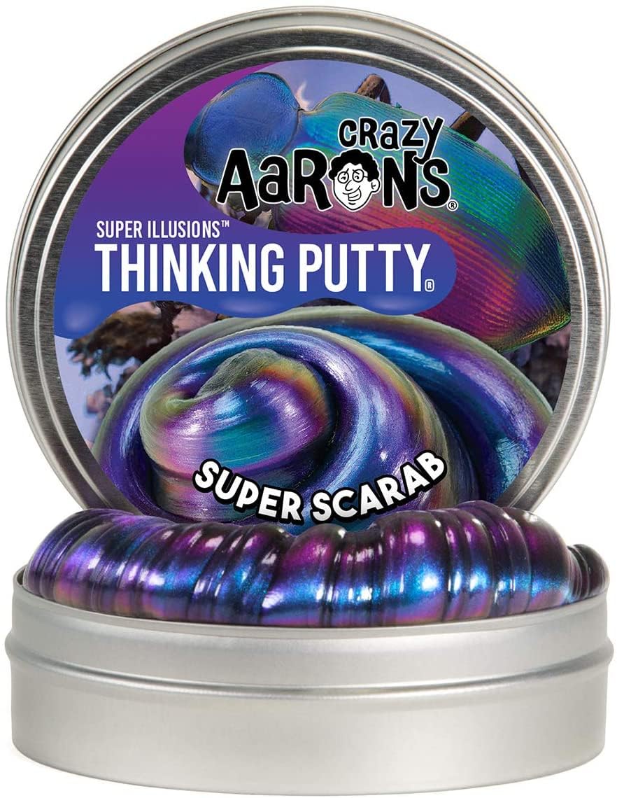 Crazy Aaron's Thinking Putty - Super Scarab - Multi-Color Sensory Putty for Kids and Grown ups in a 4" Tin - Creative and Endless Fun, Stress Relief Therapy Toys, Never Dries Out - Made in USA