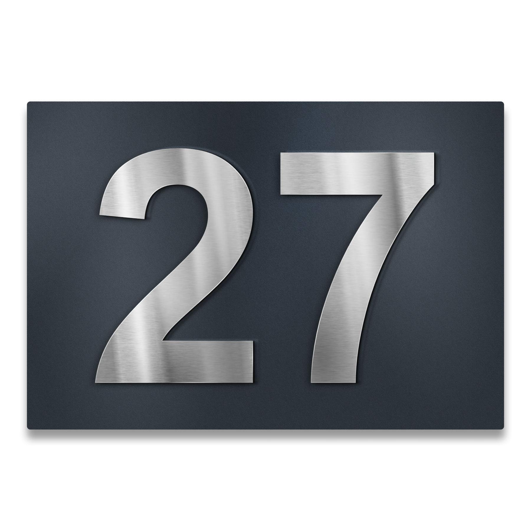 Metzler Hausnummernschild 3D Effekt - Anthrazit (RAL 7016) 30x20 cm
