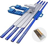 Vista 13 de Bull Float Kit de herramientas flotadoras de hormigón de 48"x12" Fresno, kit de tablero de acero inoxidable de extremo redondo, herramientas