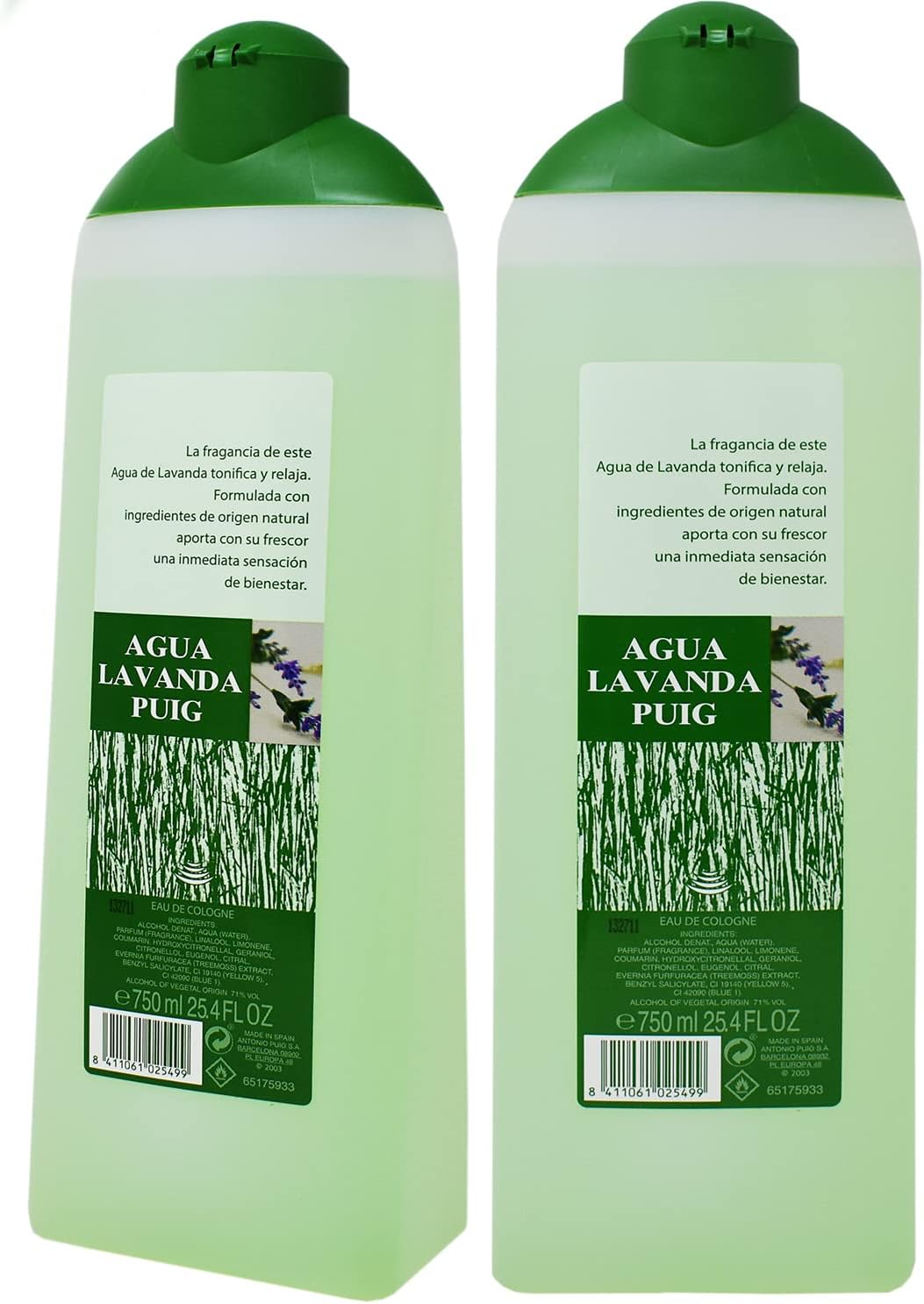 2 Agua Lavanda Cologne 750ml/25.5oz.