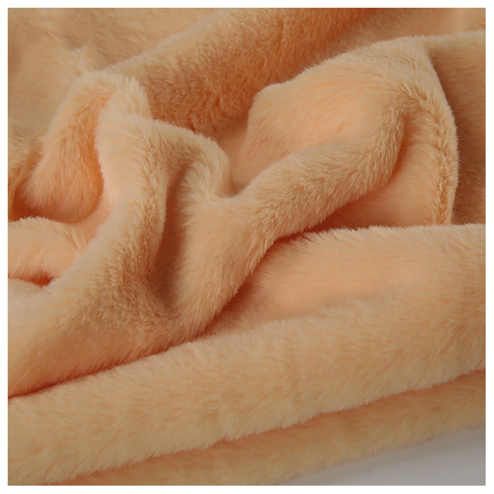 Short Pile Plain Fun Faux Fur Fabric Material, Soft Plush Faux Imitation Fur Material, for Costume, Cosplay, Art Crafts, Photography Backdrops, Home Decor, Toys, 50x160cm, 59 Colors (Color : Orange 1