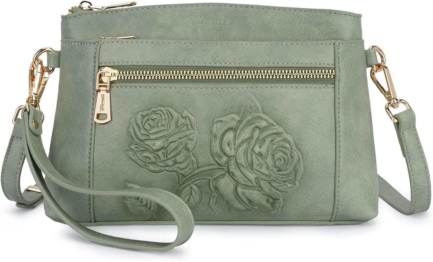 Small Crossbody Bags for Women,Vegan Leather Cell Phone Purse Embossed Clutch Purse with Shoulder and Wrist Strap | Breathable Material, Adjustable Strap, Multi-Pockets, Detachable Strap