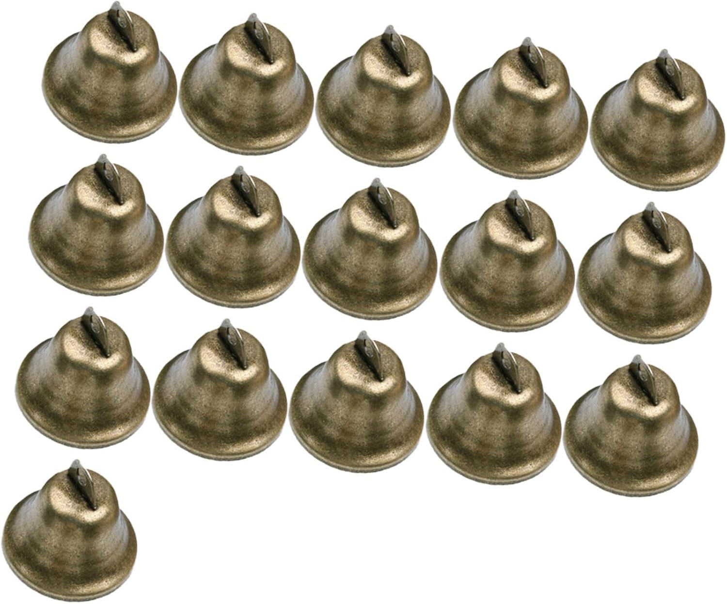 16pcs Solid Metal Christmas Bells Craft Bells for Decoration Pet Collar Festive Home Ornament