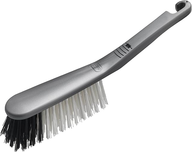 Addis Hand Brush with Stiff Bristles and an Extra-Sturdy Handle, Metallic Silver, 1,319236