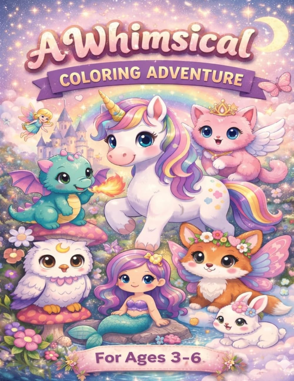 Magical Whimsical Coloring Book for Kids (Ages 3–6)