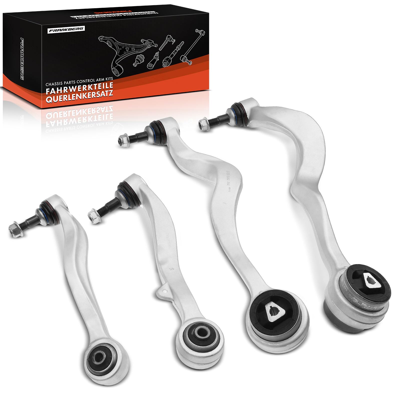Frankberg 4x Bras de suspension inférieurs avant gauchedroit | Compatible avec: Série 5 E60, Série 5 Touring E61