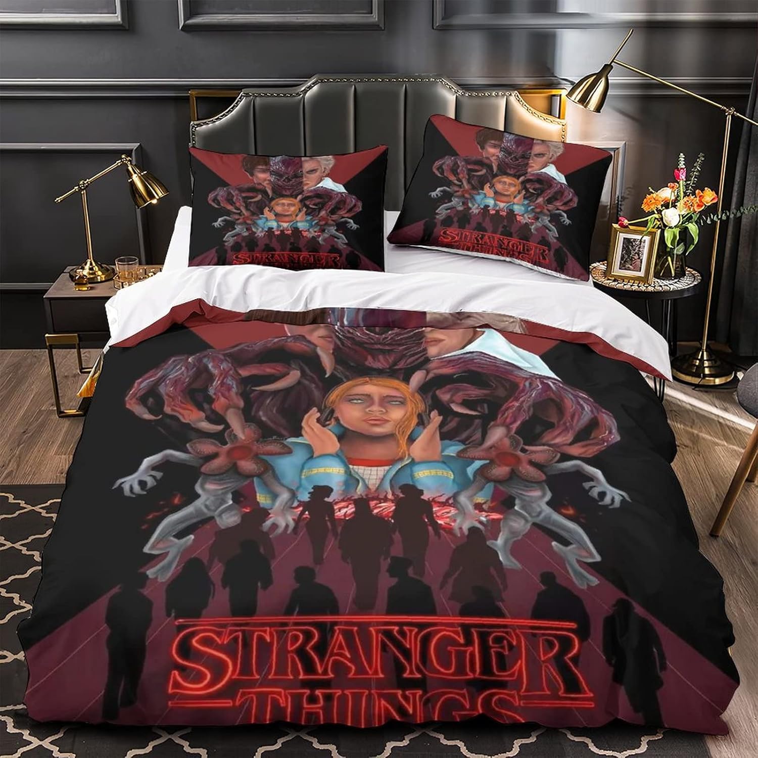 Voeecyttu Duvet Cover Stranger Things Print Bedding Set Stranger Things ...