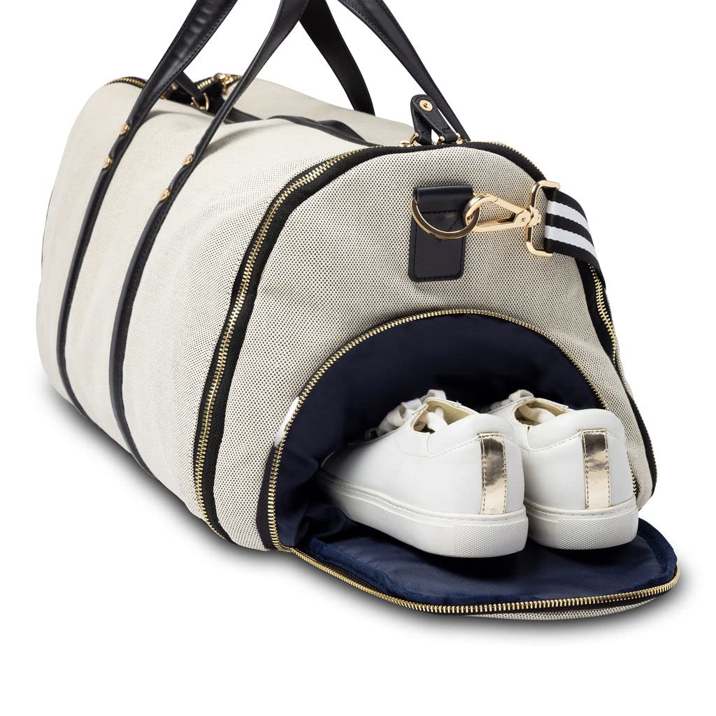 Torba podręczna dla kobiet, składana torba na ubrania na podróż, świetna jako torba na ubrania na garnitury i sukienki, podręczna 50 cm, torba na ubrania, Pebble, Carry-on 20 inch,