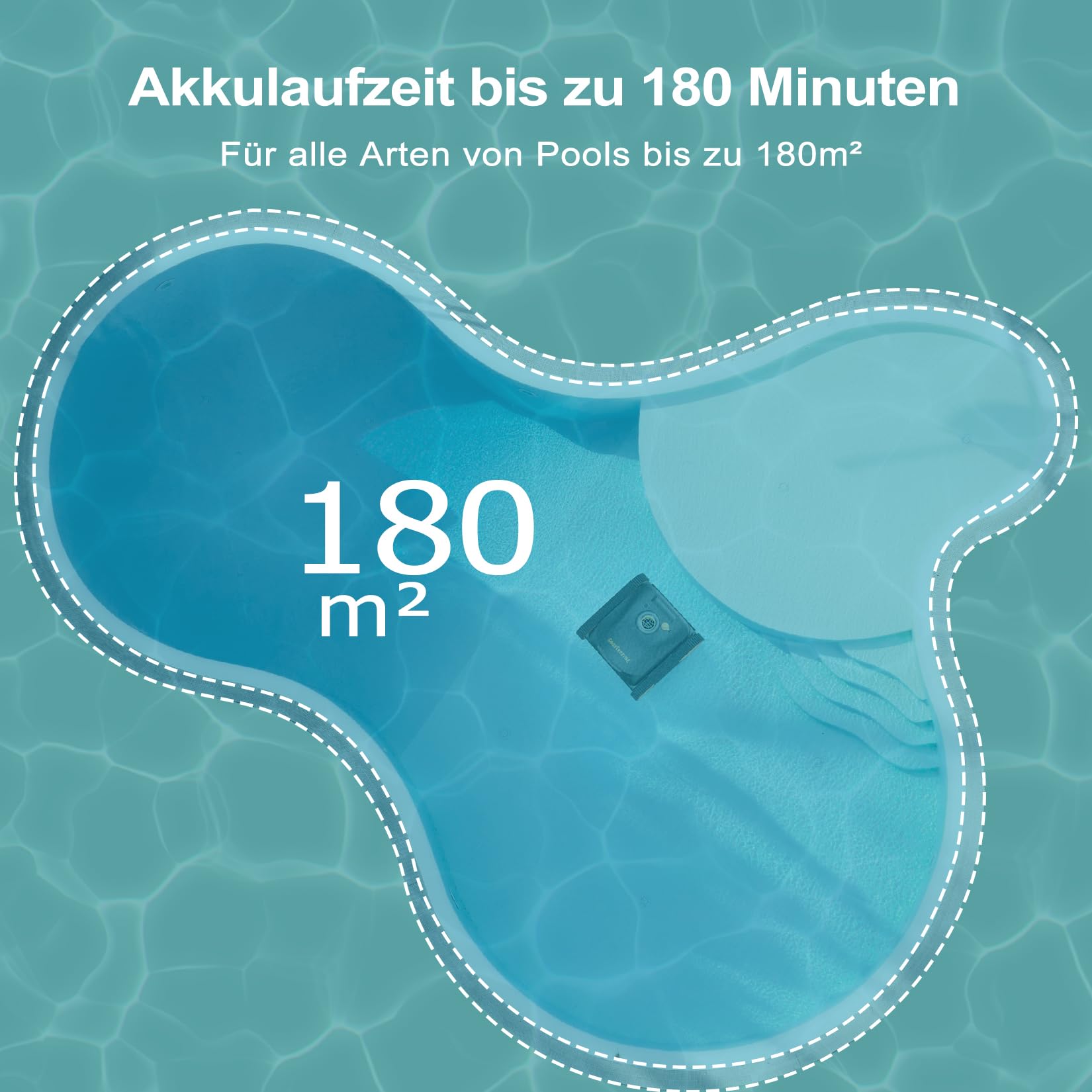 CoasTeering Nebula Robot Piscine Fond Et Parois, Ligne D'eau, 180Min D' Autonomie, Aspirateur Piscine Sans Fil, 4 Modes, Escalader Les Murs, Navigation Intelligente, Idéal Pour Piscines Enterrées 180