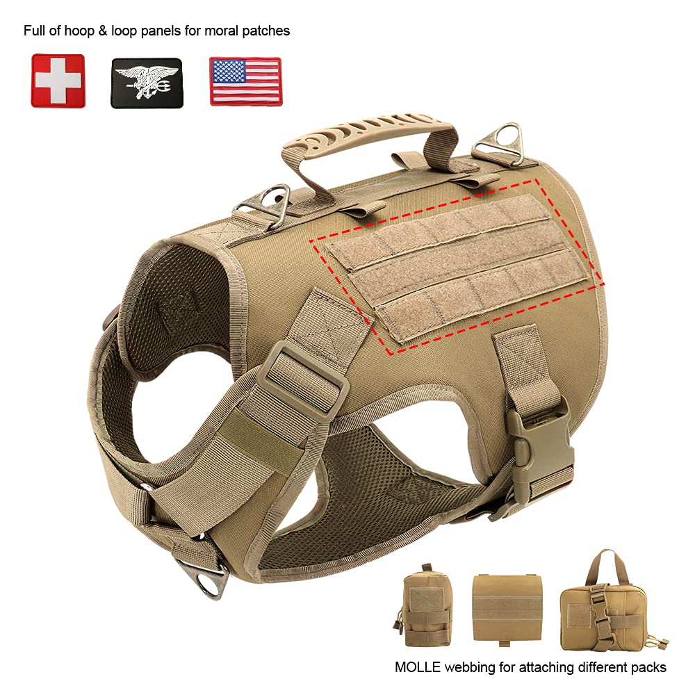 arnés para Perros, Arnés for Perros, Chaleco for de Entrenamiento for medianos y Grandes(Black,B)