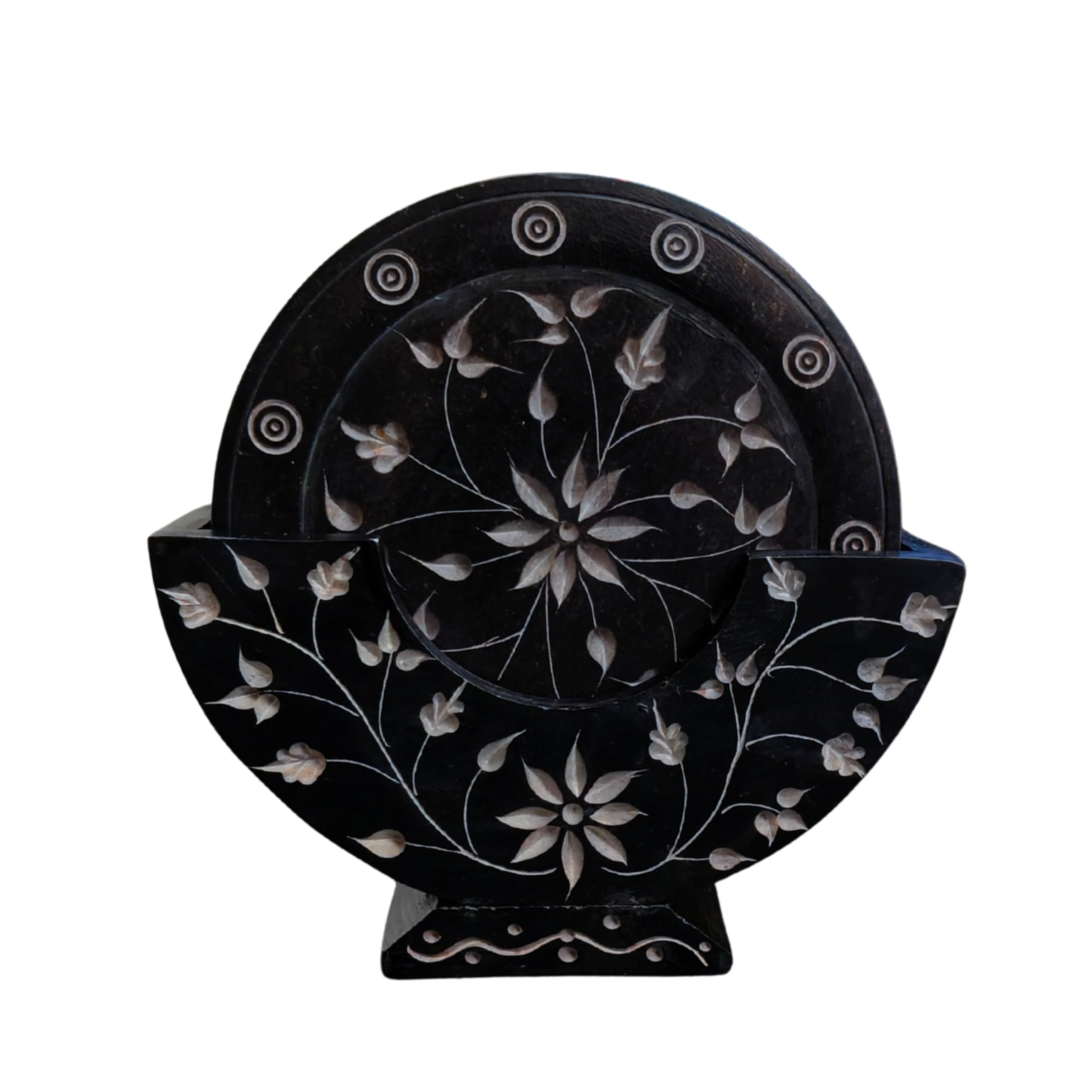 Dessous de verre en stéatite sculptés main, cadeau déco maison idéal