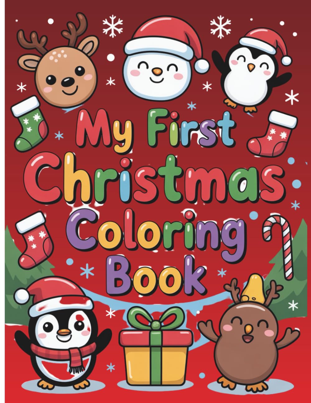 My First Christmas Coloring Book: Easy and Adorable Holiday Coloring Pages for Kids