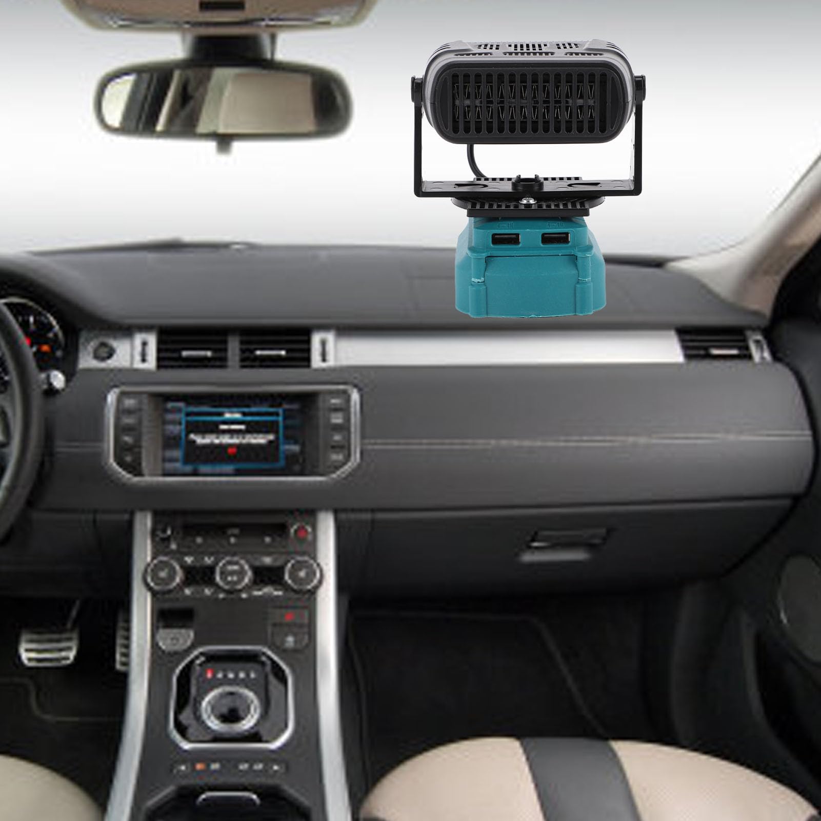 Cuifati Ruimteverwarming op Batterijen, 200 W Draagbare Autoverwarmingsventilator, Constante Temperatuur, Elektrische Verwarming voor in de Auto, Gebruik Binnenshuis, met Dubbele