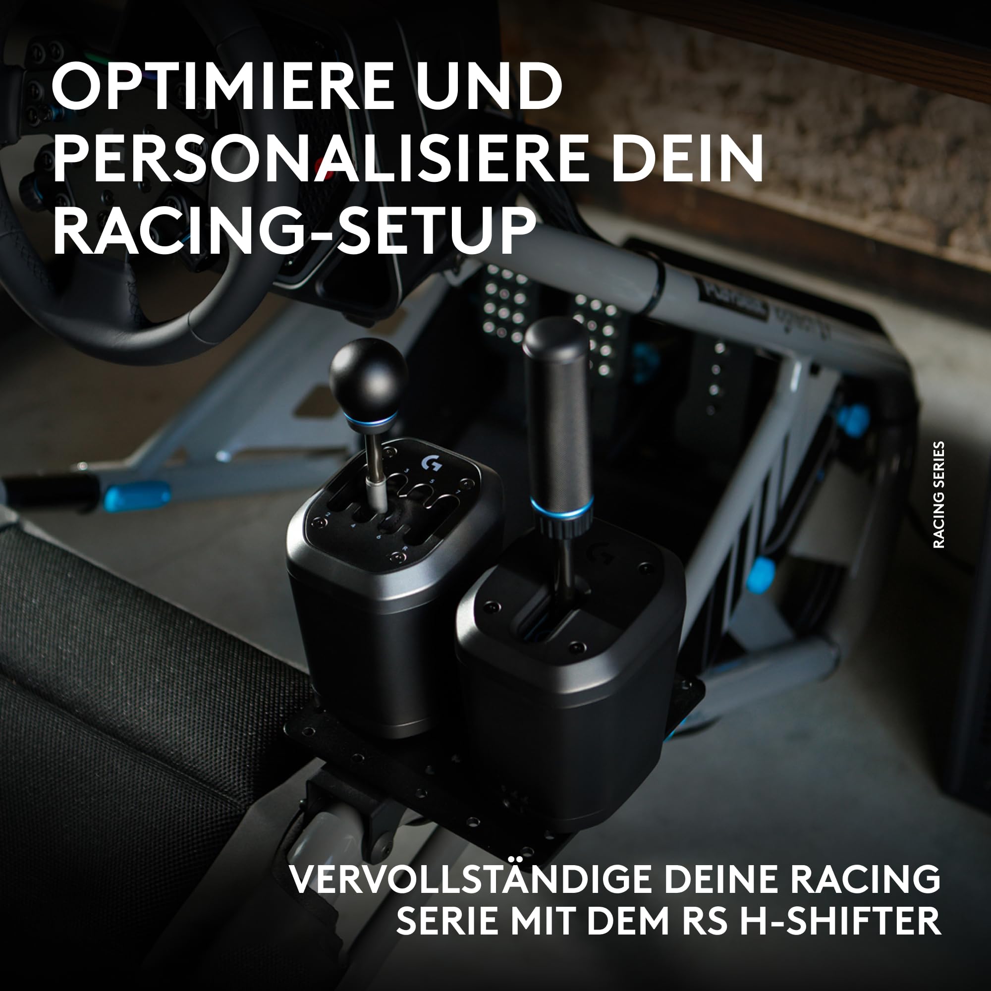 Logitech G RS50 System, 3-teiliges Sim-Racing-Lenkrad-Setup | RS-Nabe + RS-H-Schalthebel – Sim-Schalthebel, PRO, RS50 Wheel Base Kompatibel mit PS5, PS4, PC – Schwarz