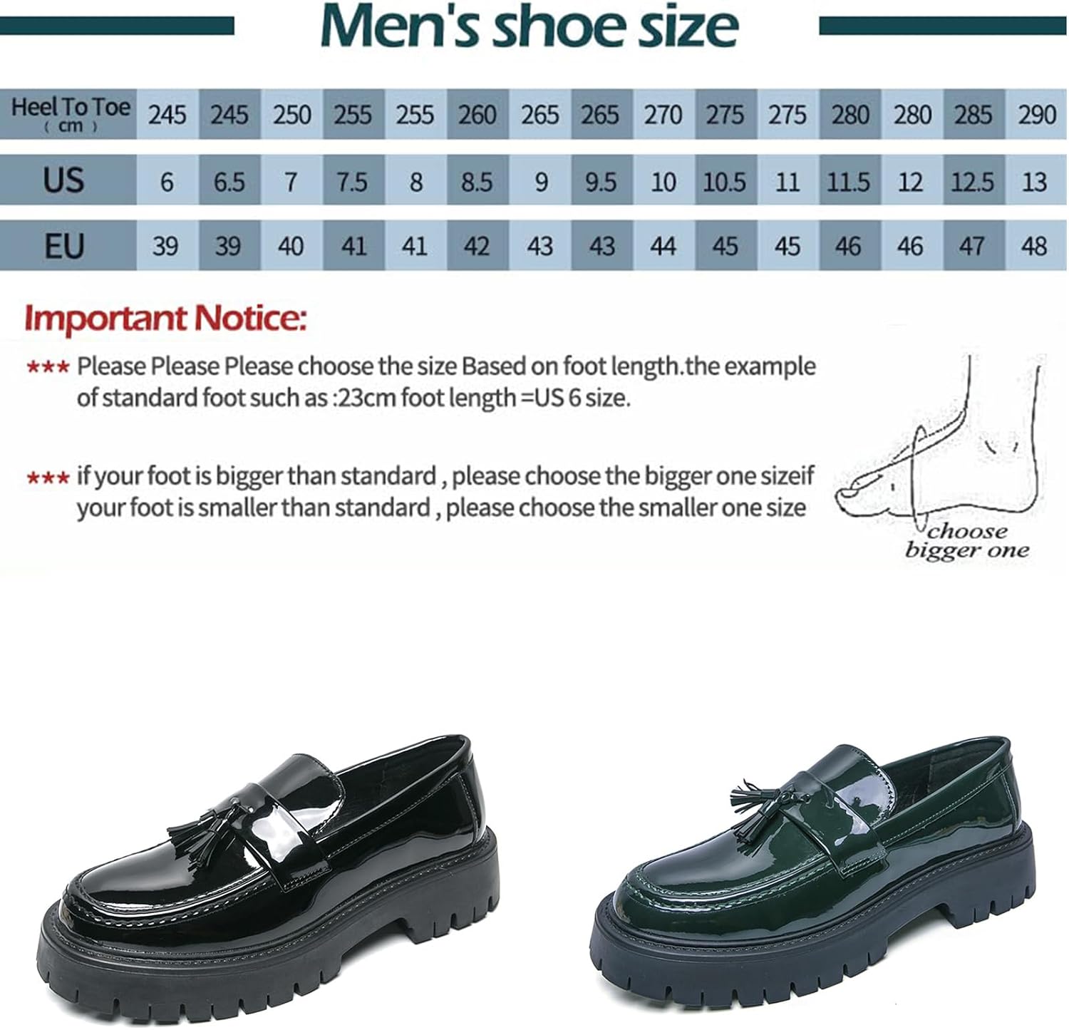 Men's Leather Platform Chunky Slip-On Penny Loafers, Fashion Tassel Business Casual Formal Shoes, Suitable for Weddings, Dances, Work and Daily Wear
