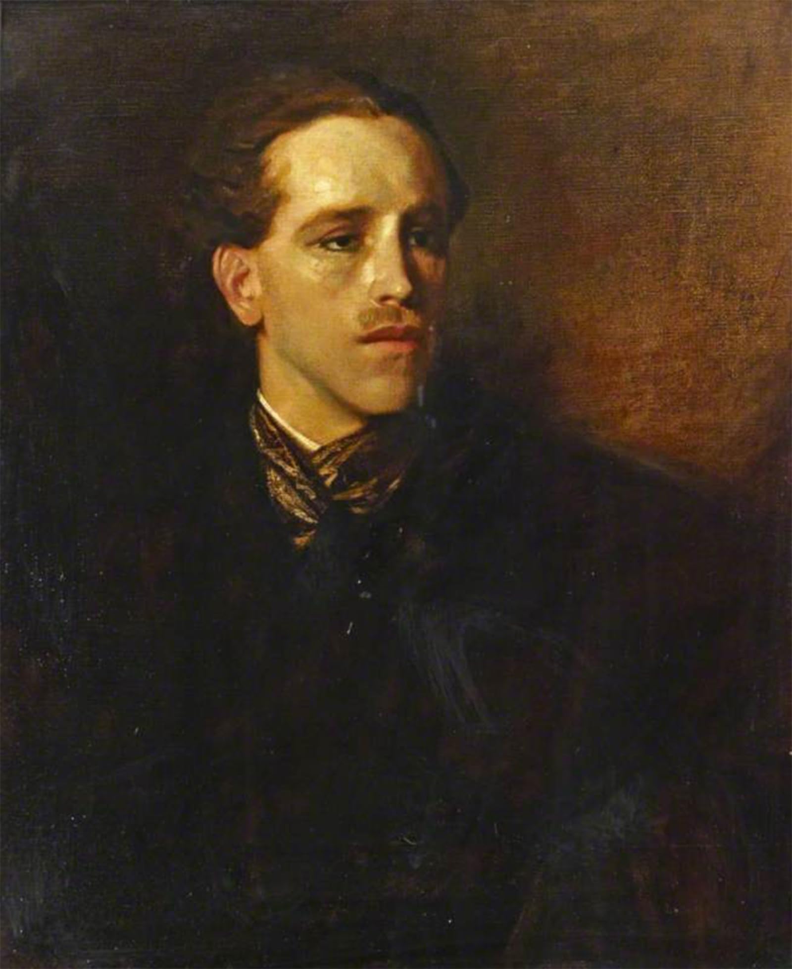 ARTXLXXBN Famous Art Print Poster Vintage Wall Art Portrait of a Man in Black by Glyn Warren Philpot Canvas Art Poster for Home Decor 60x90cm