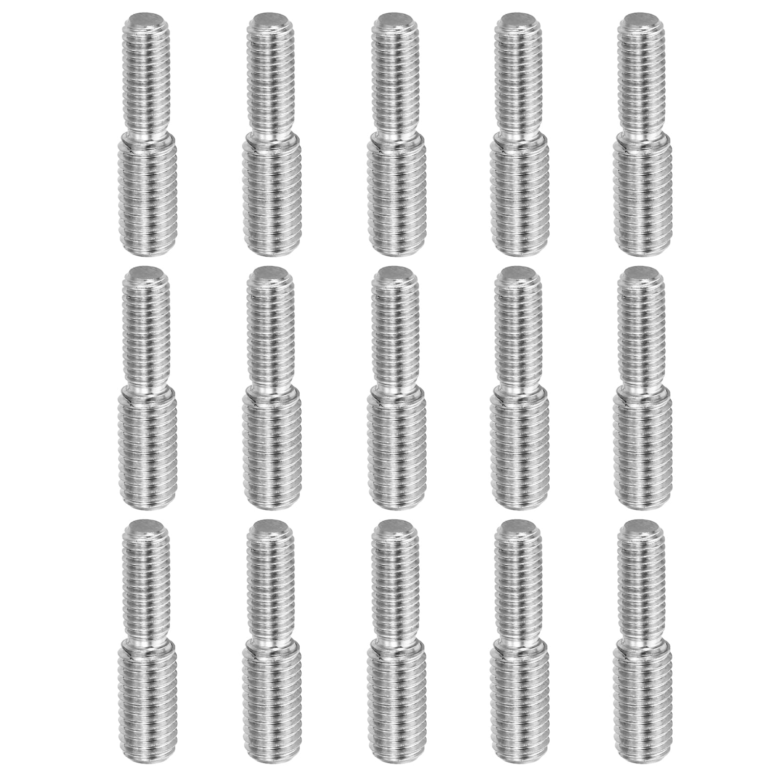PATIKIL M8x20 to M10x20 Double End Threaded Stud Screw Bolt