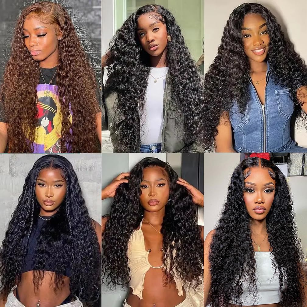 Amazon.com : Brazilian Water Wave Human Hair 3 Bundles Ocean  display picture 3