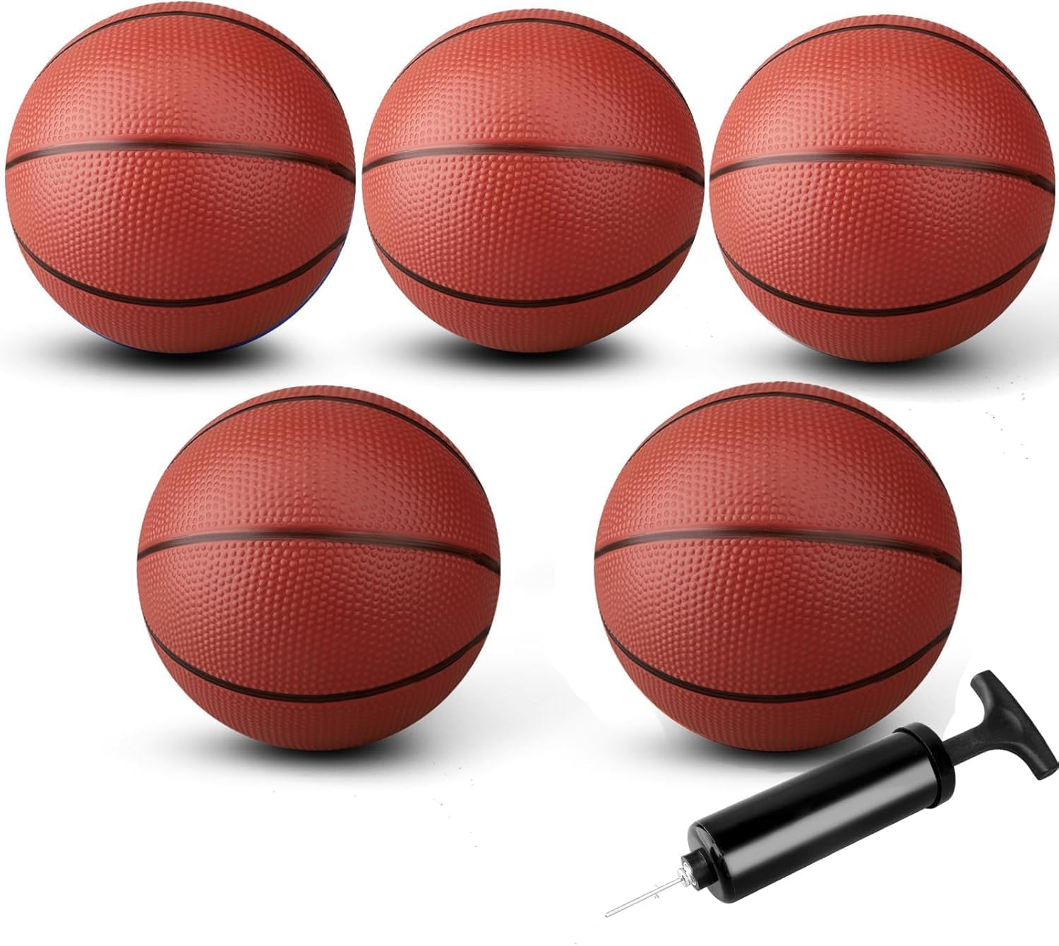 Mechaniker 25cm Mini Basketball für Indoor-Mini-Basketballkorb, Kleiner Ersatz-Softball für aufblasbaren Pool, Strand-Sandkasten, Outdoor Geschenkpaket für Kleinkinder, Kinder und Erwachsene, 5 Stück