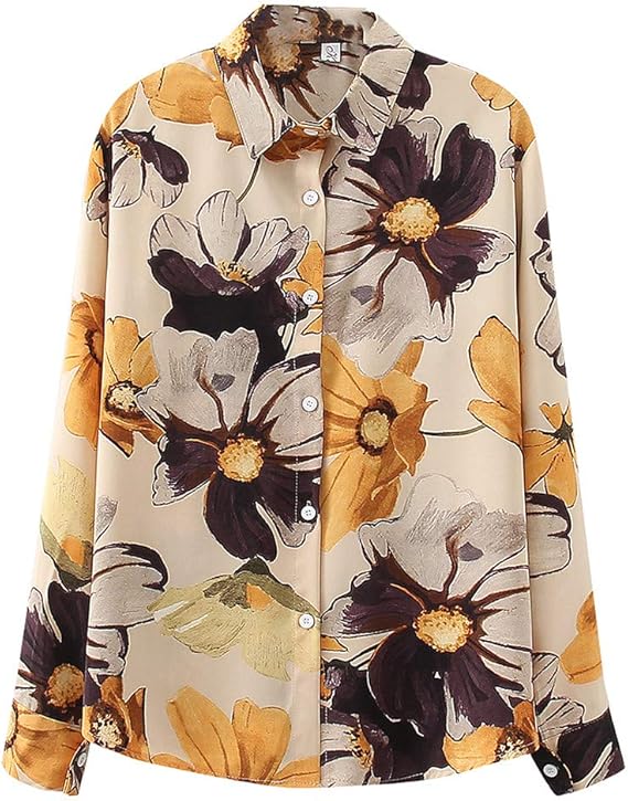 Amazon Co Jp Hodarey アロハシャツ ハワイシャツ シャツ レディース ブラウス 半袖 長袖 ユニセックス 花柄 猫柄 薄手 カジュアル 日韓風 Tシャツ ビーチ 日焼け止め服 スキッパー 通勤 Ol きれいめ 着やせ ヴィンテージプリントトップス 服 ファッション小物