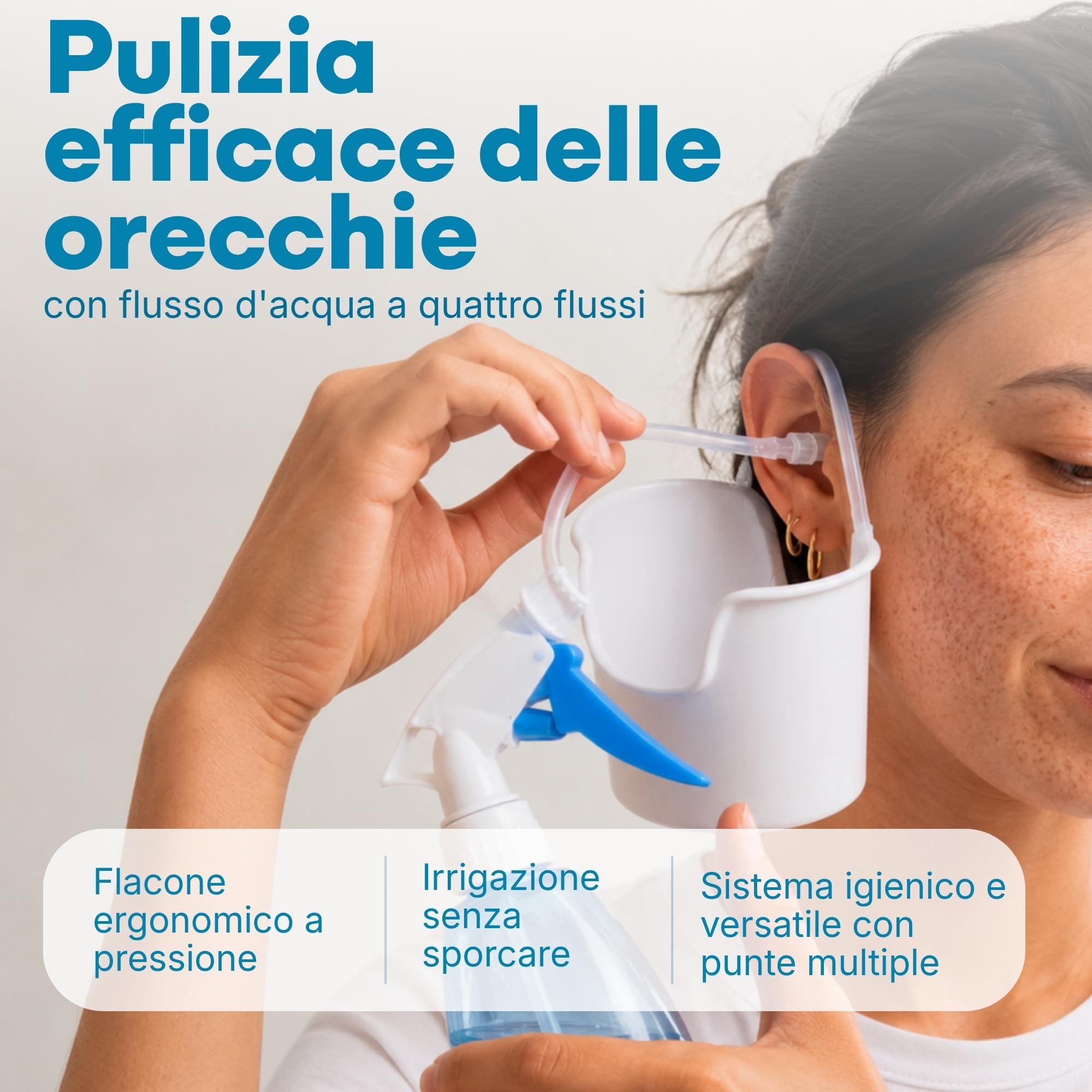 Medi Grade Kit per Pulizia Orecchie 300ml – Apparecchio per Rimozione Tappi Orecchie – Kit Eco-Friendly Cerume Orecchie Pulitore – Migliora Naturalmente l’Udito