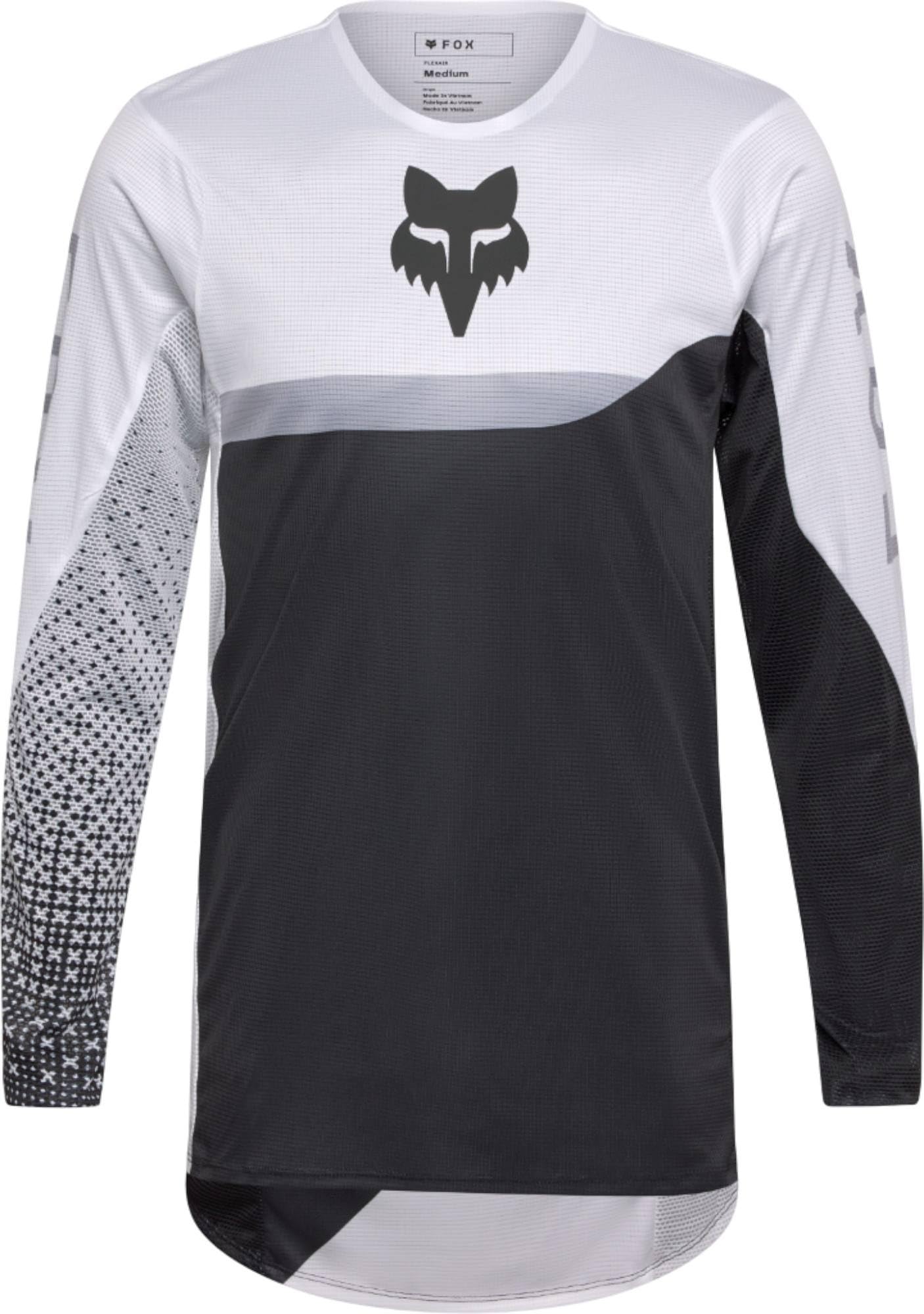 Fox Flexair Fracture Maglia da motocross, nero/bianco/grigio, M