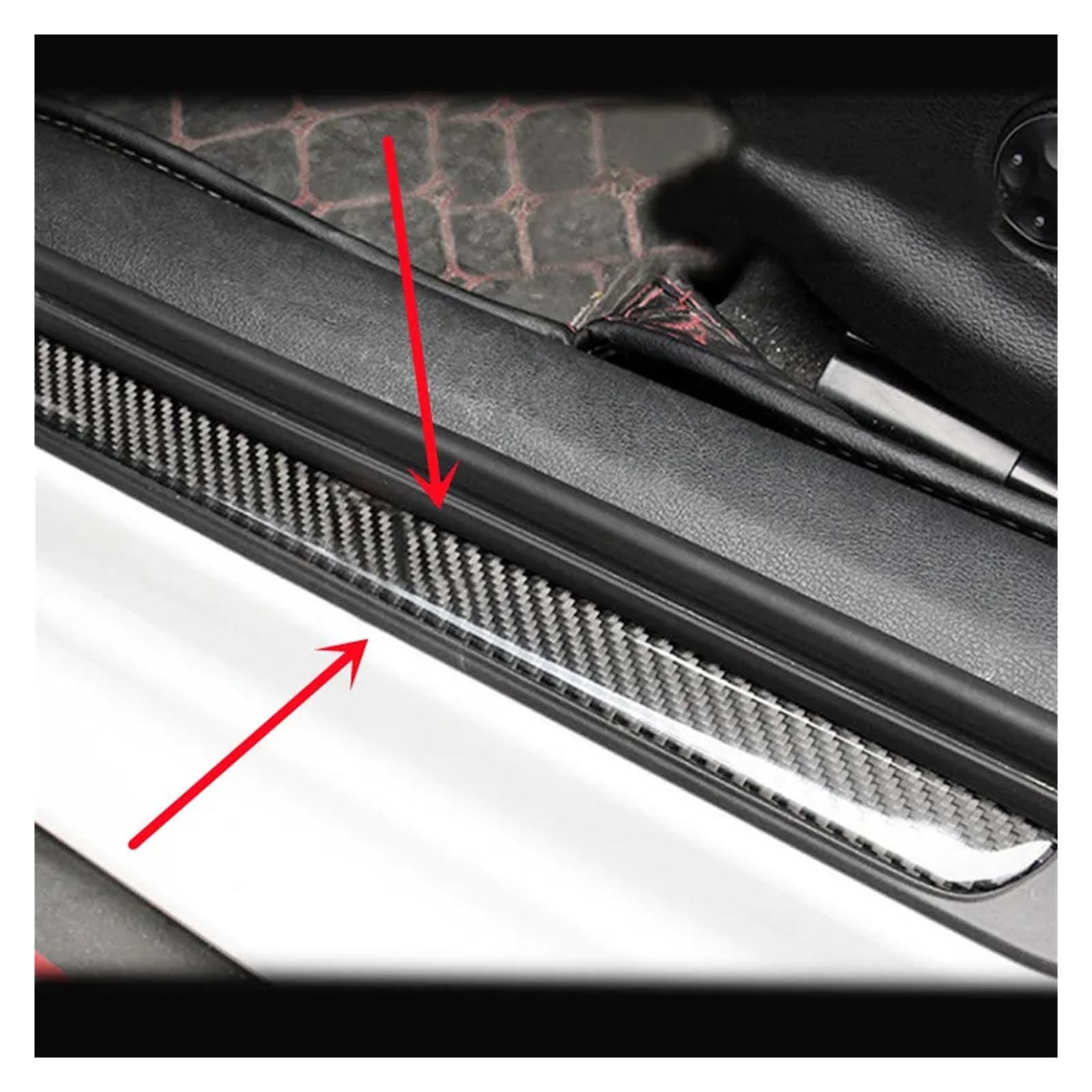 Naklejki na progi samochodowe z włókna węglowego, listwy ozdobne, pedały, chroniące przed zarysowaniami, kompatybilne z Audi A3 8V 2014-2019, akcesoria do wnętrza samochodu