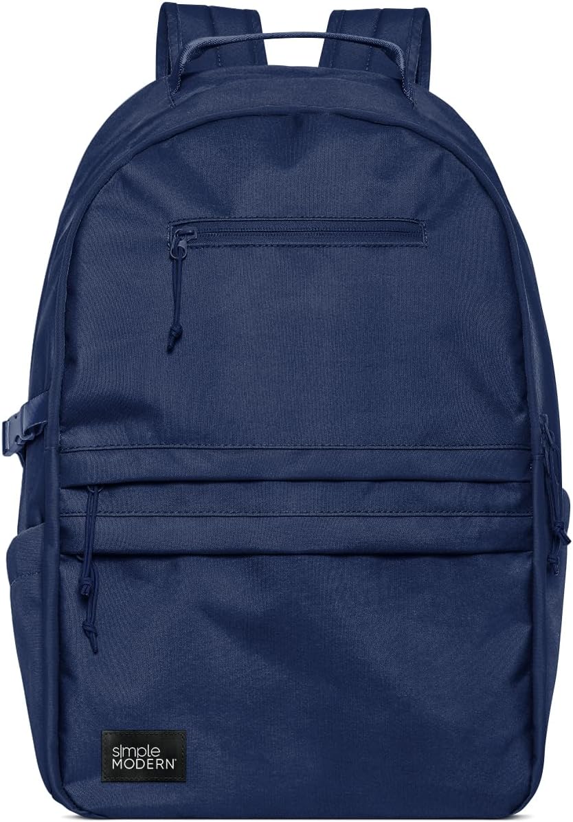 Simple Modern Ellis Backpack for School | Elementary Middle and High School Bookbag for Kids and Teens | Girls and Boys | Navy Large | 25 Liter -Navy