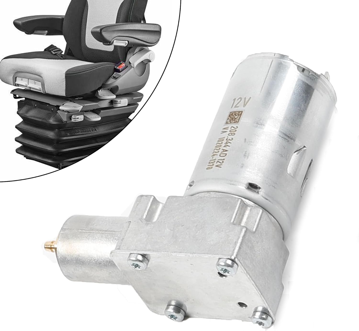 Dasbecan GR1220254 Seat Air Compressor Compatible with Grammer Maximo Actimo Primo Compacto LS95 MSG93 MSG95 MSG97, Replacement for Chicago Grammer Air Suspension Seat 12V, Replaces# GR1220254