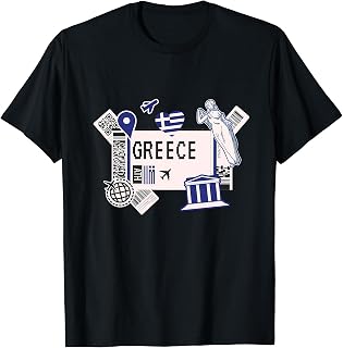 Greece vacation flight ticket family vacation Greece T-Shirt