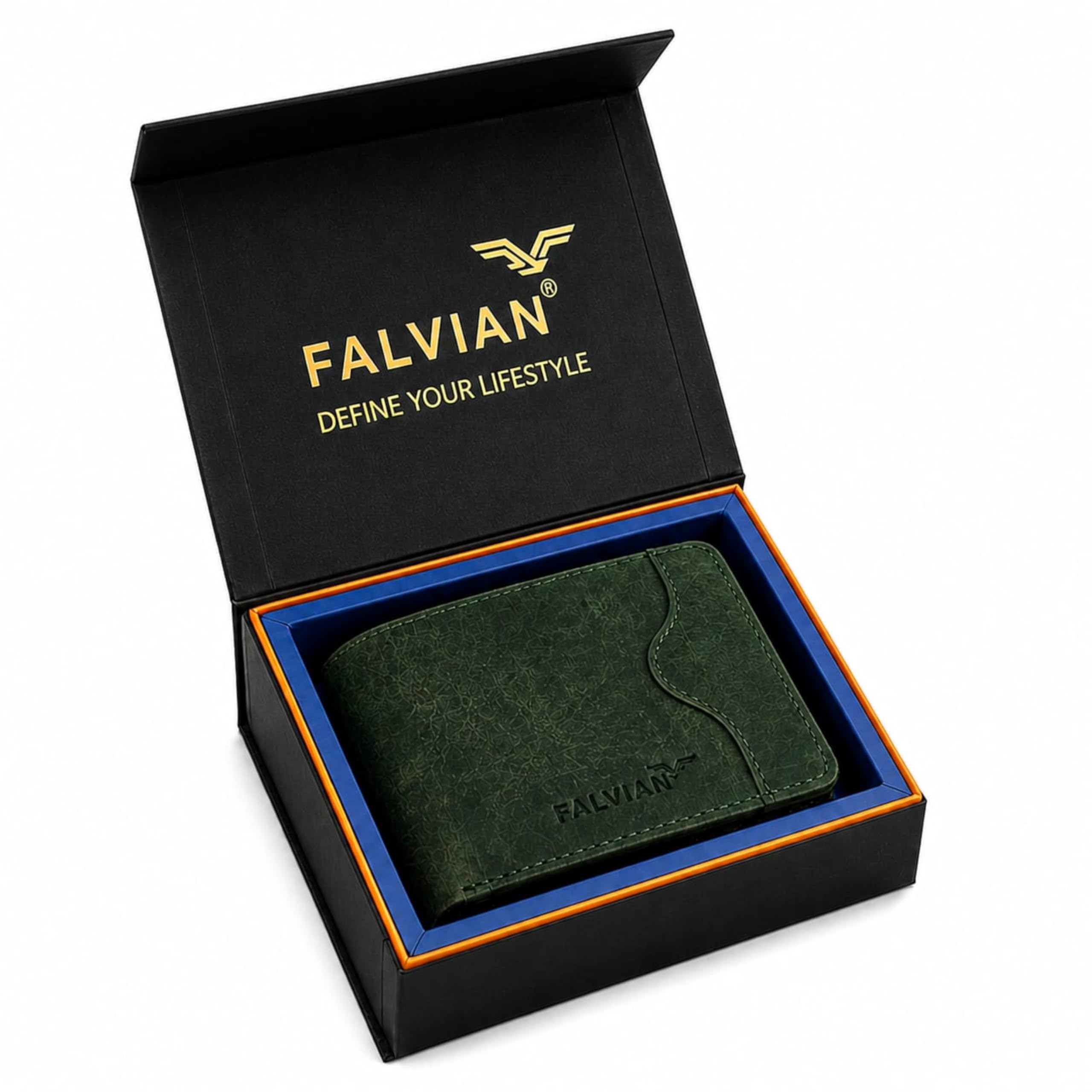 falvian Men’s Genuine Leather Wallet – Slim Bifold Wallet with 4 Card Slots & Cash Compartment, Classic Durable Formal & Casual Wallet for Men (Forest Green)-picture-29